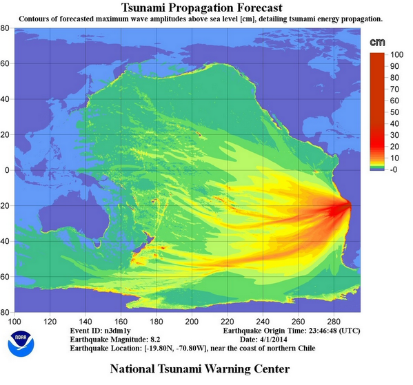 Tsunami-Vorhersage Chile