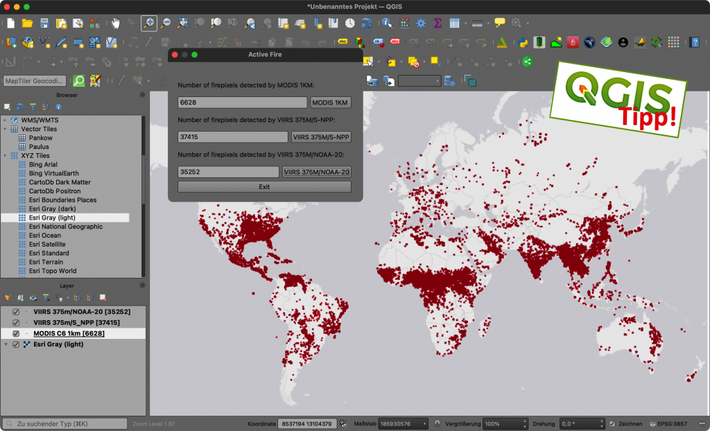 QGIS-Tipp: Active Fire Plugin und die Ukraine | #geoObserver