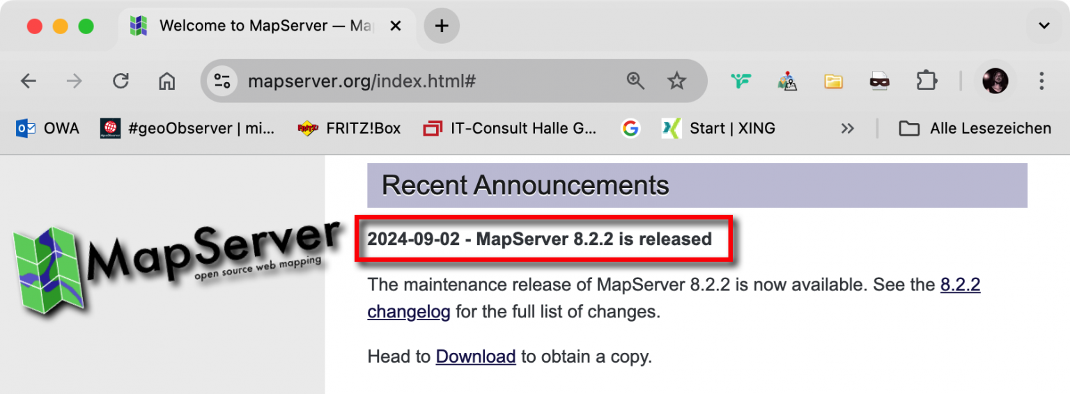 Update: MapServer 8.2.2 verfügbar! | #geoObserver