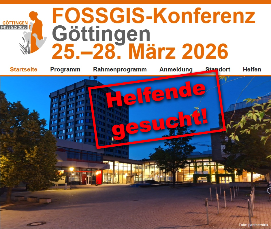 #geoObserver - FOSSGIS 2026: Helfende gesucht!