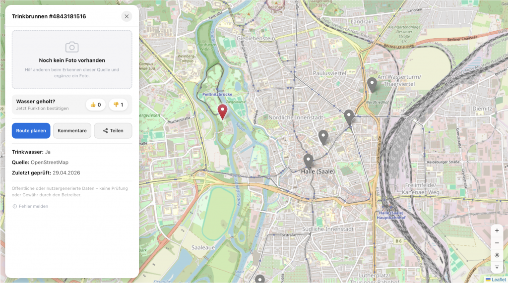 #geoObserver - Watrify: Die freie Trinkwasser-Karte/App